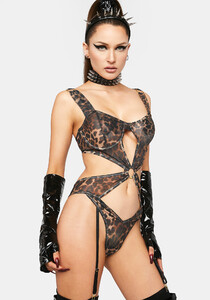 Forplay Leopard Print Mesh Teddy - Multi_03.jpg