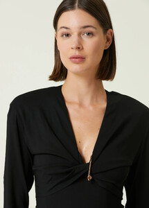 Versace Siyah KADIN Siyah V Yaka Uzun Kol Body 906247_02.jpg