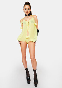 Playful Promises X Bettie Page Dolores Pom Pom Chemise - Yellow_03.jpg