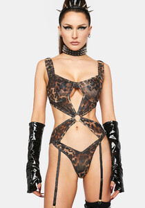 Forplay Leopard Print Mesh Teddy - Multi_04.jpg