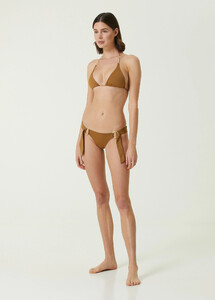 Alex Riviere Açık Kahverengi KADIN Kurt Kahverengi Metalik İpli Üçgen Bikini Takımı 907426_05.jpg