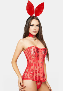 Daisy Corsets Sheer Lace Over Bust Corset - Red_02.jpg