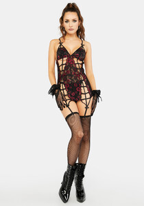 Floral Lace Strappy Garter Camisole Babydoll_02.jpg