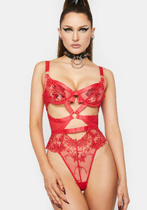 Oh La La Cheri Embroidered Mesh Cutout Strappy Teddy Red_04.jpg