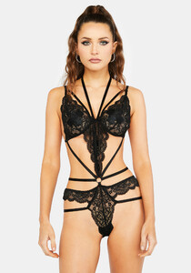 Lace Strappy Open Back G String Halter Teddy_01.jpg