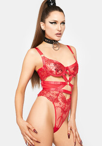 Oh La La Cheri Embroidered Mesh Cutout Strappy Teddy Red_03.jpg