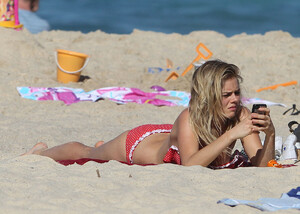 SAMARA-WEAVING-in-Red-Bikini-on-a-Beach-in-Sydney-24.jpg