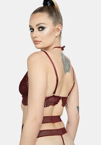 Embroidered Mesh Triangle Bra Thong Set - Burgundy_Dark Red_02.jpg