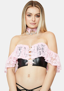 Daisy Corsets Ruffle Lace Off Shoulder Bustier - Light Pink_Black_03.jpg