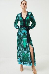 green-petite-slinky-knit-stud-trim-mirrored-floral-dress.jpeg