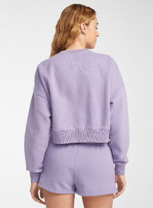 Miiyu x Twik - Organic cotton cropped sweatshirt - Mauve - A3_1.jpg