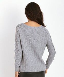 Line & Dot Hillary Chunky Knit Heather Grey - 4.jpg