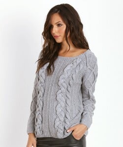 Line & Dot Hillary Chunky Knit Heather Grey - 3.jpg