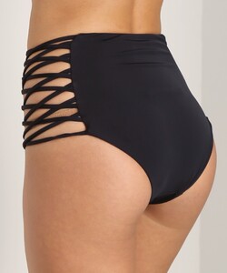 Mara Hoffman Lattice High Waisted Bottom Black - 4.jpg