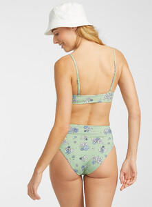 Simons - Cute recycled nylon high-rise bikini bottom - Patterned Green - A1_1.jpg