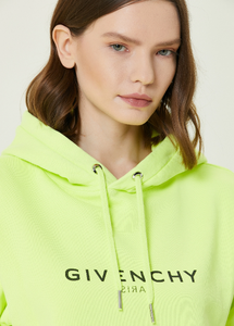 Givenchy Neon Sarı Kapüşonlu Logolu Sweatshirt-4.png