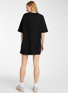 twik - Straight loose sweatshirt dress - Black - A2_1.jpg