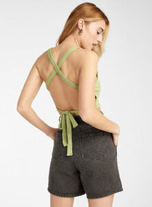 twik - Ribbed crossed strap cami - Green - A1_1.jpg