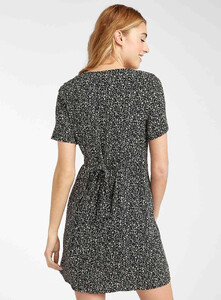 twik - Buckle waist buttoned dress - Patterned Black - A2_1.jpg