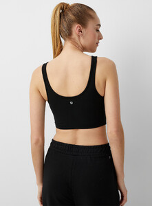 i.Five - Ruched V-neck recycled-nylon sports bra - Black - A3_1.jpg