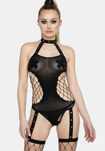 Studded Mesh Teddy With Stockings - Black_01.jpg