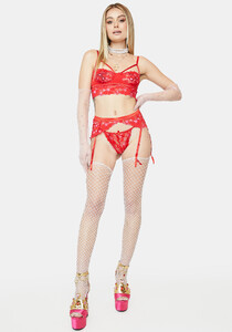 Heart Lace Cutout Bra Top With Thong And Garter Belt - Red_03.jpg