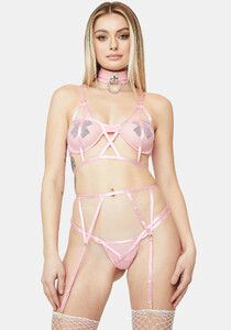 Forplay Three Piece Strappy Garter Lingerie Set - Light Pink_02.jpg