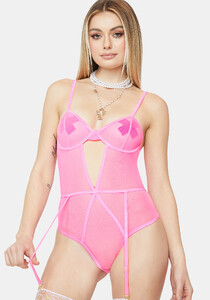 Forplay Sheer Mesh Cutout Garter Belt Teddy - Pink_03.jpg