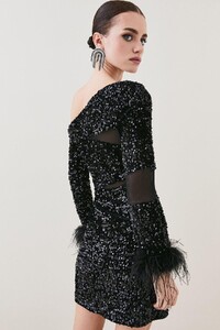 black-petite-sequin-velvet-mesh-detail-feather-cuff-jersey-mini--2.jpeg