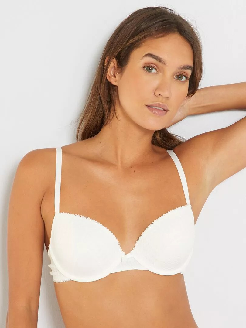 Women'secret lace push up bra in white