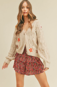 Bisque Floral Crochet Cardigan - Cute Cardigan Sweater _ Boho Pink.png