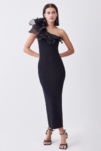 black-petite-one-shoulder-organza-flower-detail-knit-midi-dress.jpeg