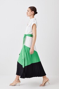 green-petite-colour-block-pleated-woven-midi-shirt-dress-3.jpeg