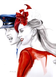 #Kate and William #fashion illustrations #fashion illustrations #fashion #moda #elina #sheripova #art.jpeg