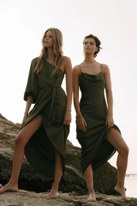 SJ3511---LUXE-BIAS-COWL-SLIP-DRESS---PINE---SJ606---LUXE-TIE-FRONT-ONE-SHOULDER-DRESS---PINE_C1-_1.webp