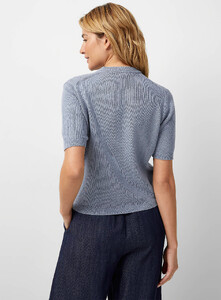 Contemporaine - Square short-sleeve sweater - Baby Blue - A2_1.jpg