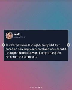 1595436576_Screenshot2023-08-03at18-25-37turnsoutthemanhatingmovieisactuallyreallynicetomensomespoilerssorryInstagram.thumb.png.a1a8d416ff99d725aae6eb368bb362d4.png
