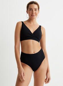 Simons - Gathered back high-rise bikini bottom - Black - A2_1.jpg