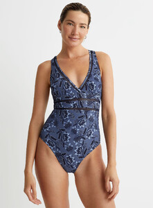 Simons - Openwork crochet V-neck one-piece - Patterned Blue - A1_1.jpg