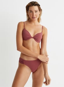 Simons - Ruched-hip slim bikini bottom - Light Red - A2_1.jpg