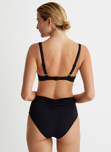 Simons - Gathered back high-rise bikini bottom - Black - A1_1.jpg