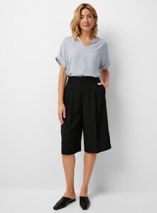 Contemporaine - Cuffed-sleeve fluid blouse - Baby Blue - A1_1.jpg
