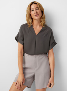Contemporaine - Cuffed-sleeve fluid blouse - Oxford - A1_1.jpg