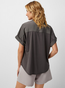Contemporaine - Cuffed-sleeve fluid blouse - Oxford - A2_1.jpg