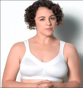 Unknown brunette female model frizzy hair boobs Playtex 2008 cropped.jpg