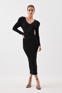 black-petite-viscose-blend-rib-knit-military-power-shoulder-midaxi-dress.jpeg