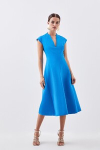blue-petite-tailored-seam-detail-high-neck-full-skirt-midi-dress.jpeg