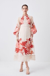 pink-petite-organdie-applique-buttoned-woven-midi-dress.jpeg
