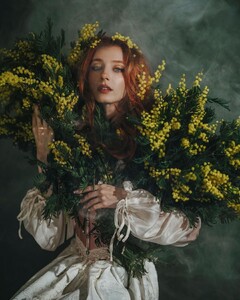 Mimosaland   My dream is to visit a place full of mimosa tree, this flower is so beautiful and vibrant! To me is very important of creating a dreamy portraits with a good lens so @sigmaadria 105 mm f 1.4 would (2).jpg