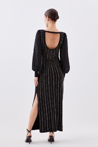 black-petite-embellished-chiffon-sleeve-knit-midaxi-dress-4.jpeg